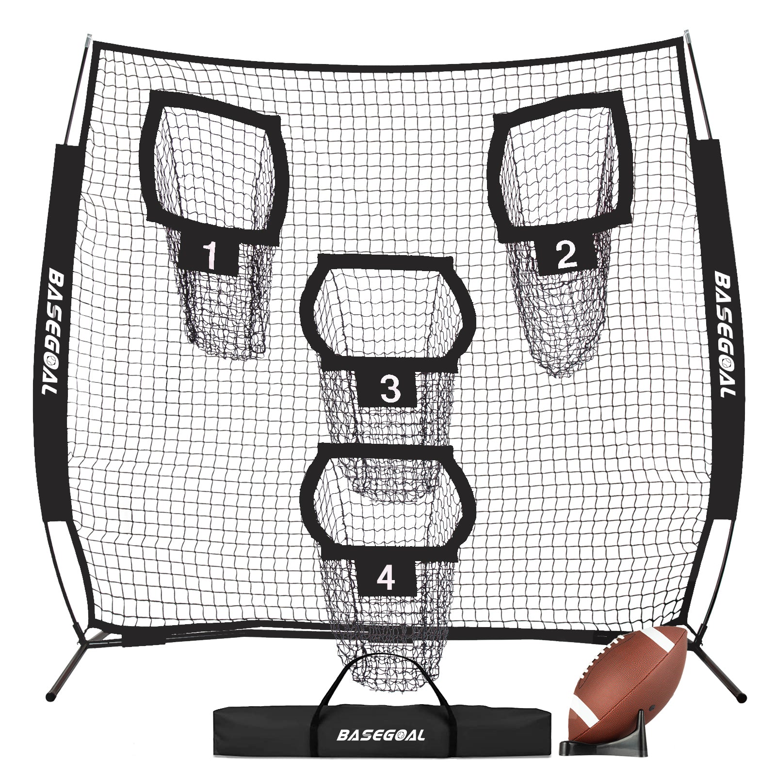 8ft Football Target Net with 4 Accuracy Pockets