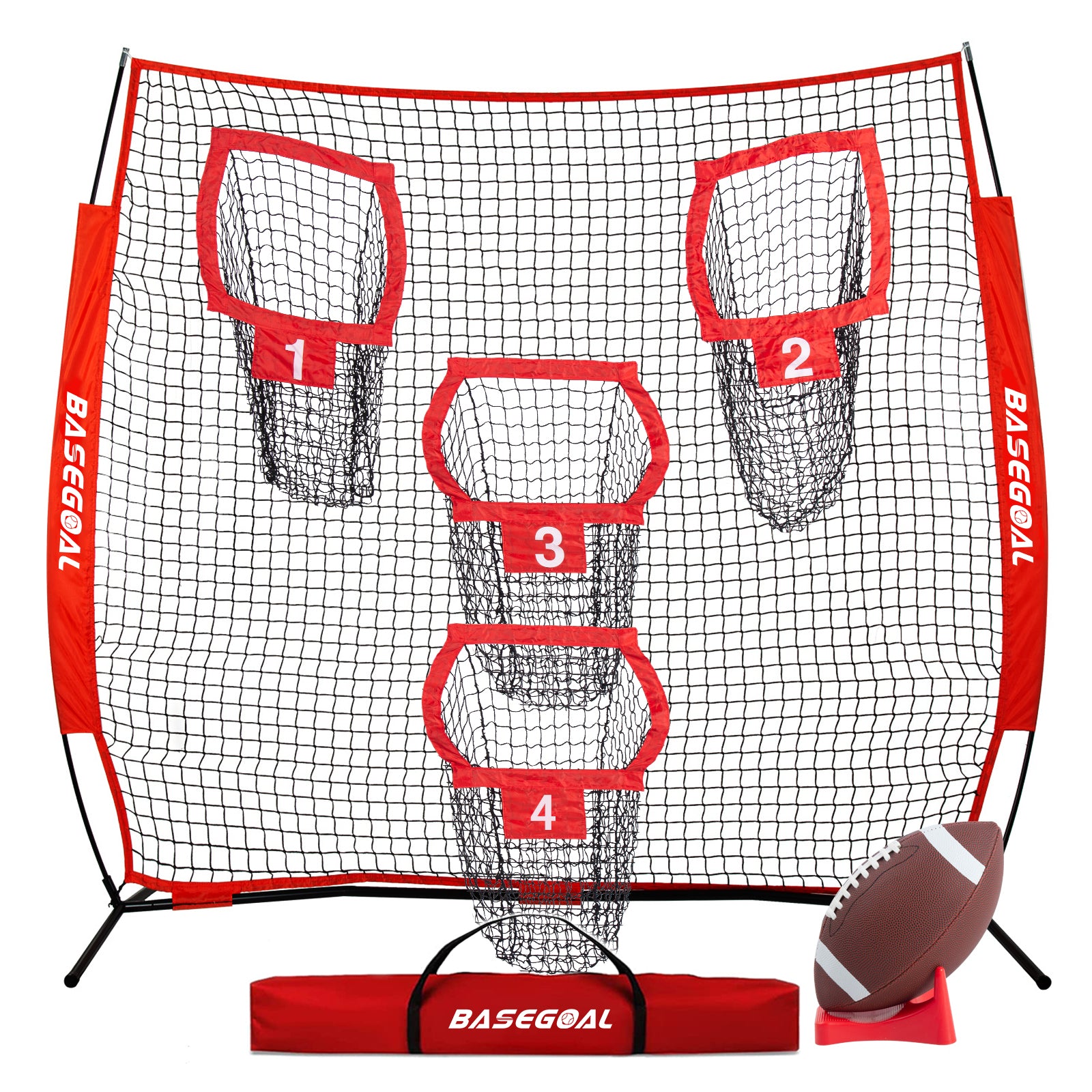 8ft Football Target Net with 4 Accuracy Pockets