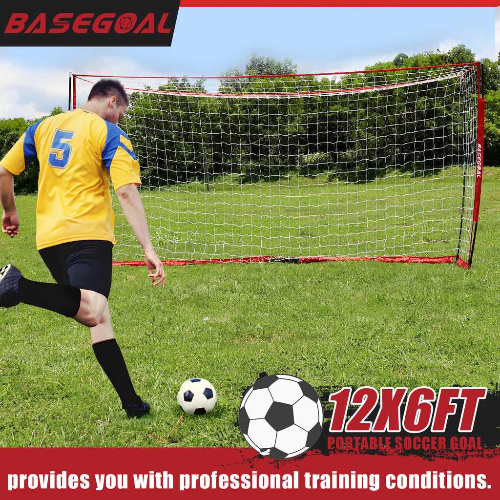 Backyard Soccer Goal with Bow Frame – Collapsible Metal Base & Agility Ladder