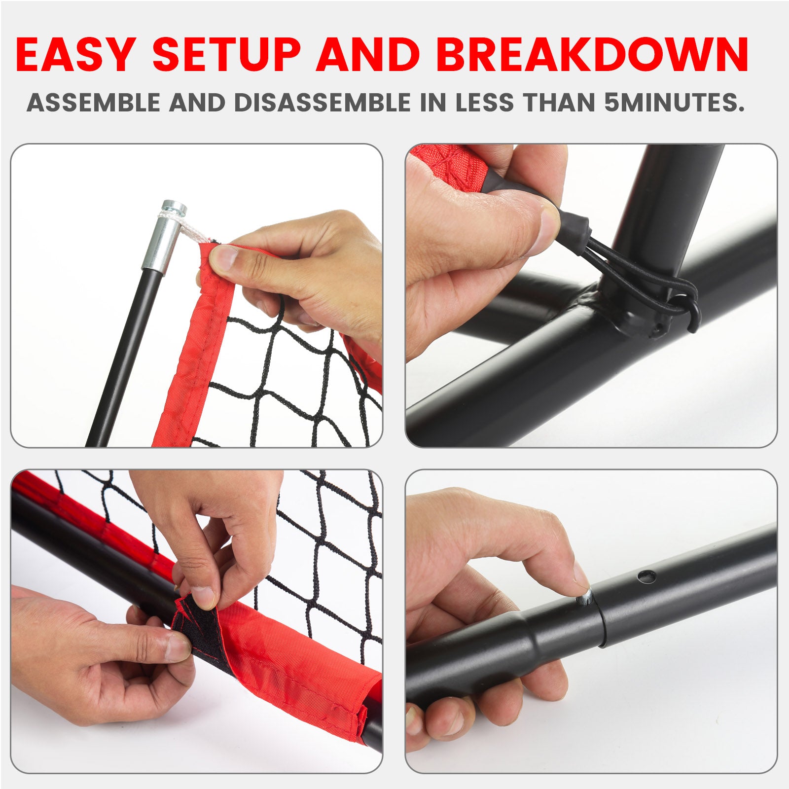 8ft Football Target Net with 4 Accuracy Pockets