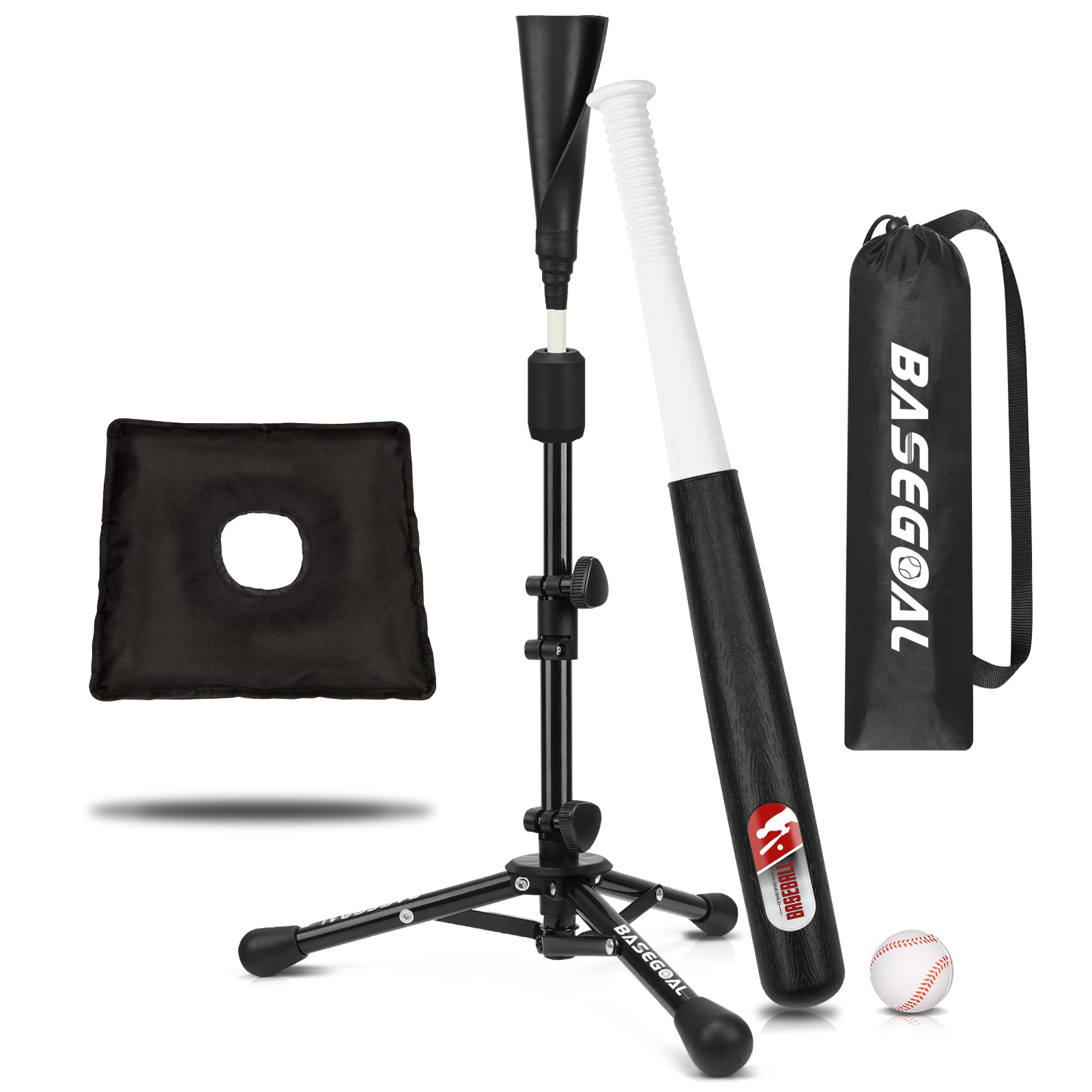Adjustable Youth Batting Tee Set – T-Ball & Softball for Kids | Free Sandbag Included