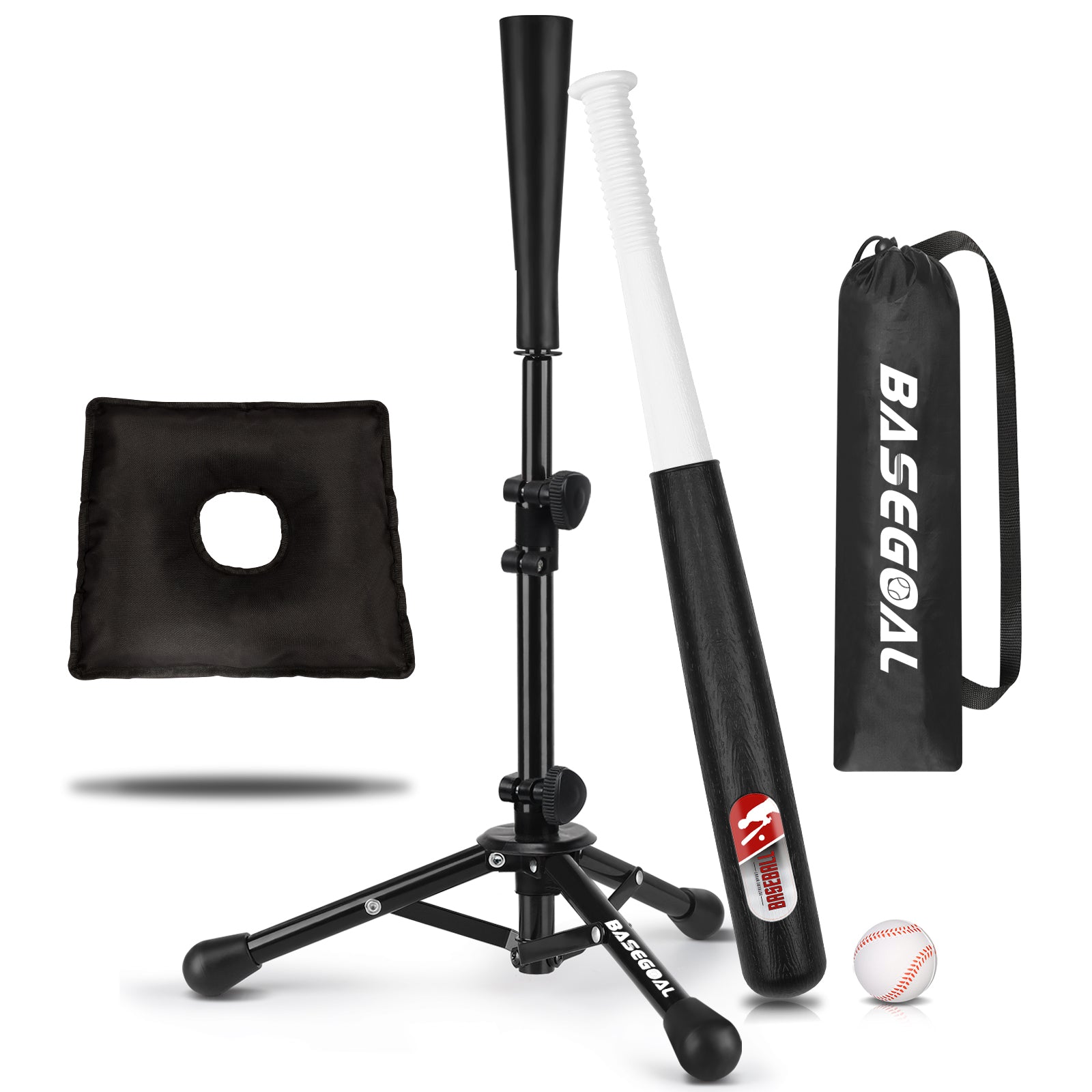 Adjustable Youth Batting Tee Set – T-Ball & Softball for Kids | Free Sandbag Included