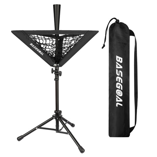 17‘’Portable Batting Tee with Baseball Caddy