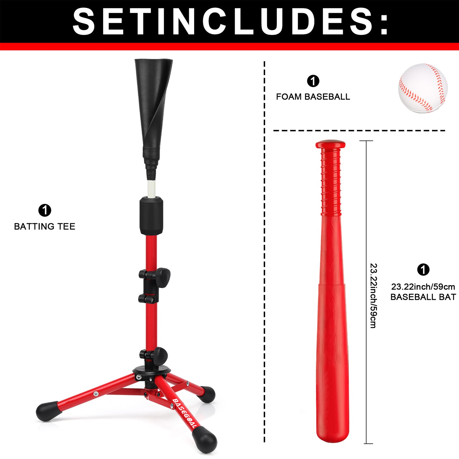 Portable Travel  Baseball & Softball Batting Tee for Kids