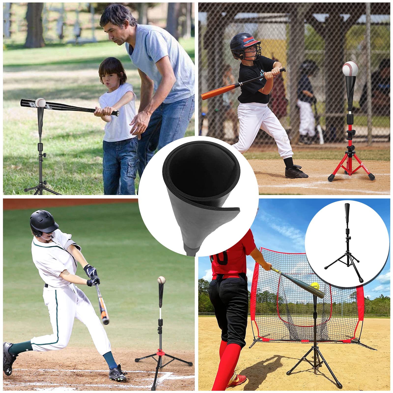 New White Batting Tee Topper Replacement Basic Ball Rest Rubber Cup