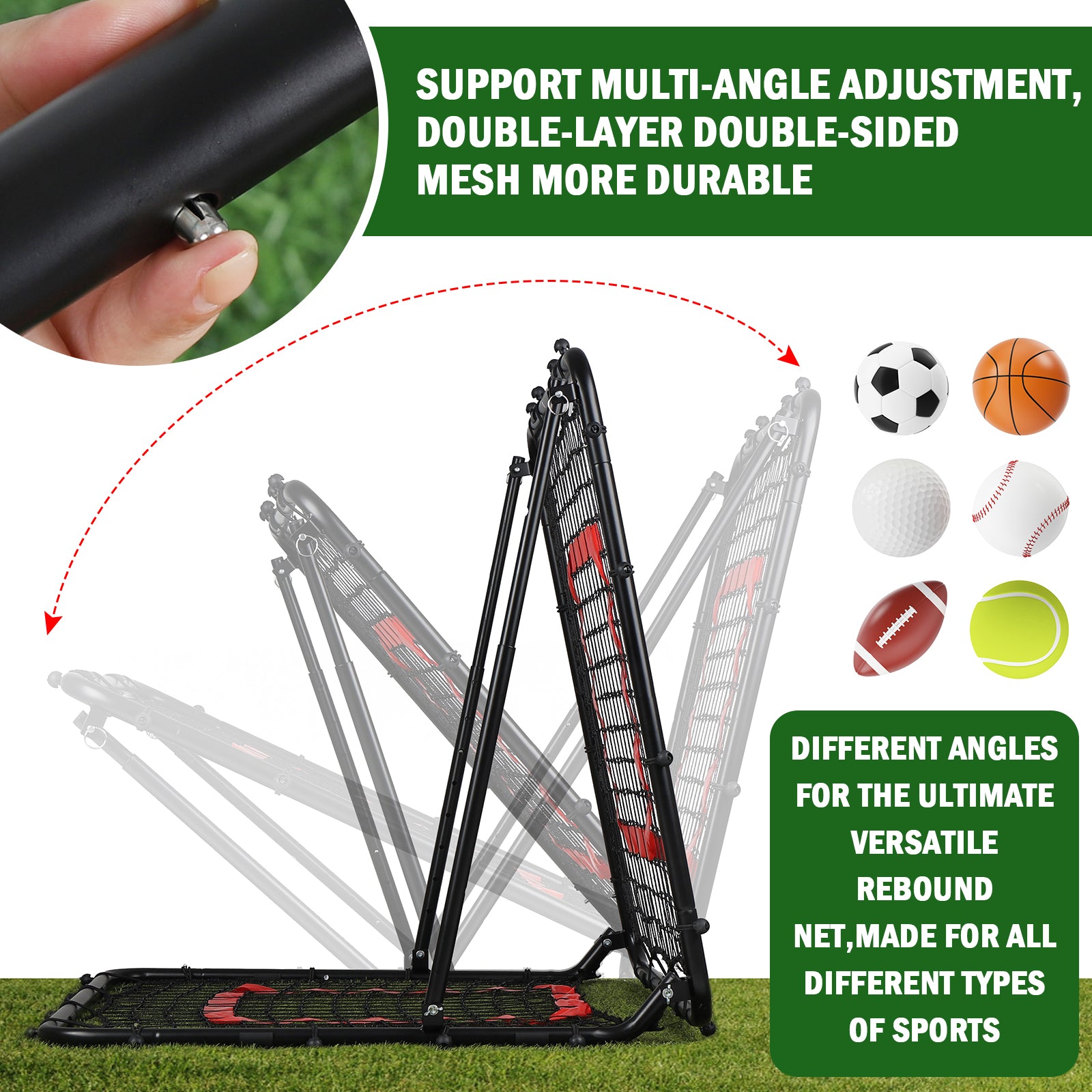 Multi-Sport Rebound Net – Baseball, Softball, Volleyball Trainer