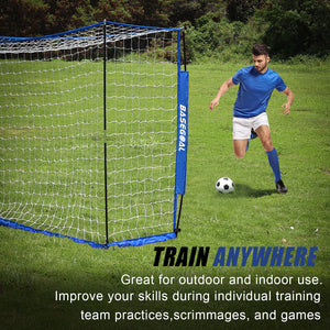 Backyard Soccer Goal with Bow Frame – Collapsible Metal Base & Agility Ladder