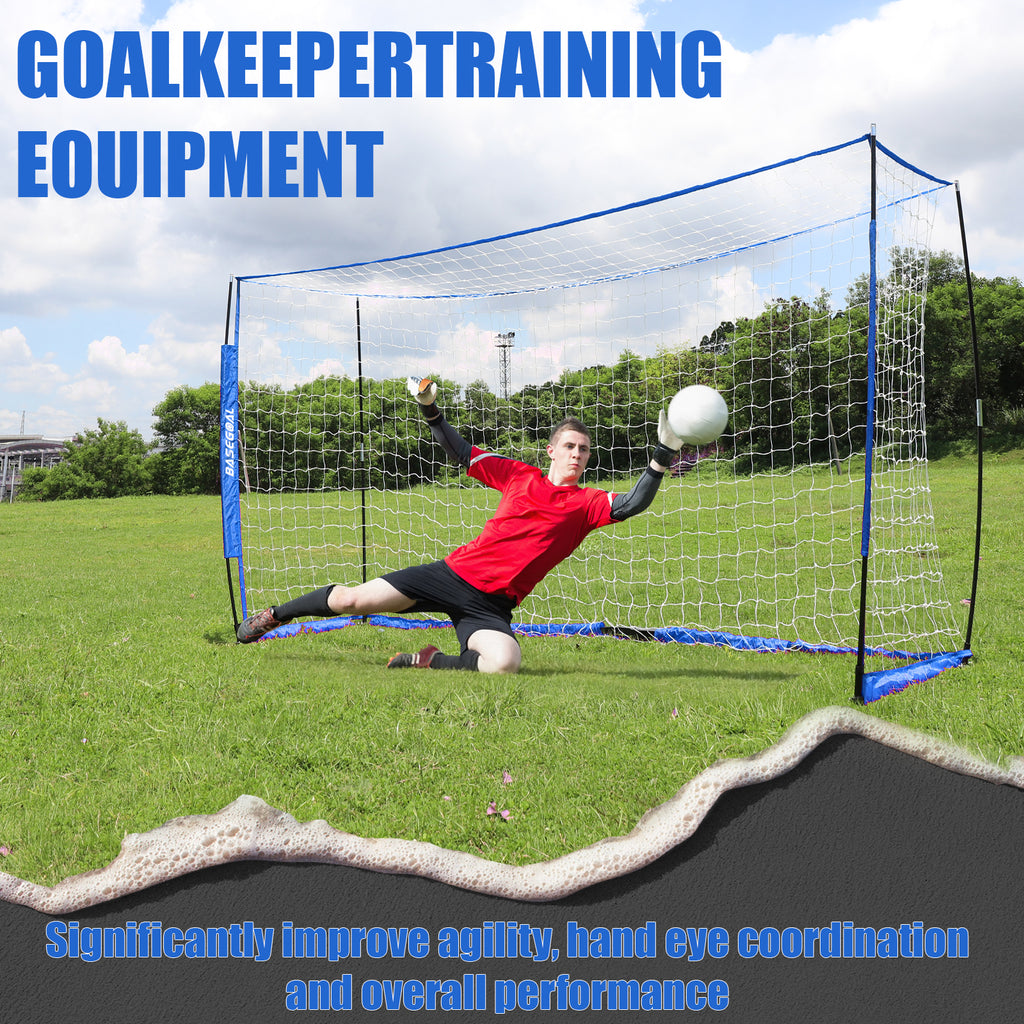 Backyard Soccer Goal with Bow Frame – Collapsible Metal Base & Agility Ladder