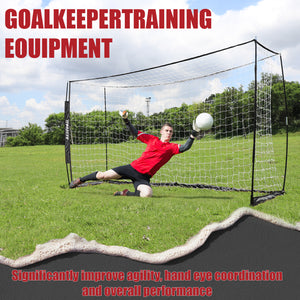 Backyard Soccer Goal with Bow Frame – Collapsible Metal Base & Agility Ladder