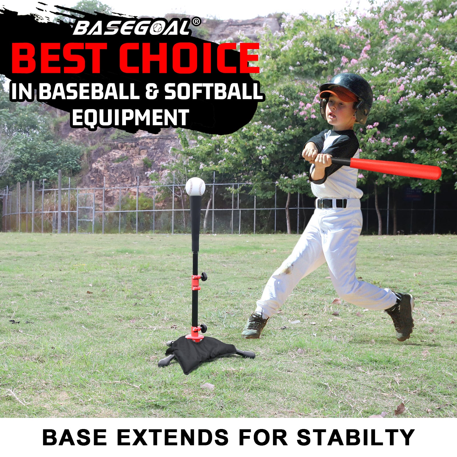 Adjustable Youth Batting Tee Set – T-Ball & Softball for Kids | Free Sandbag Included