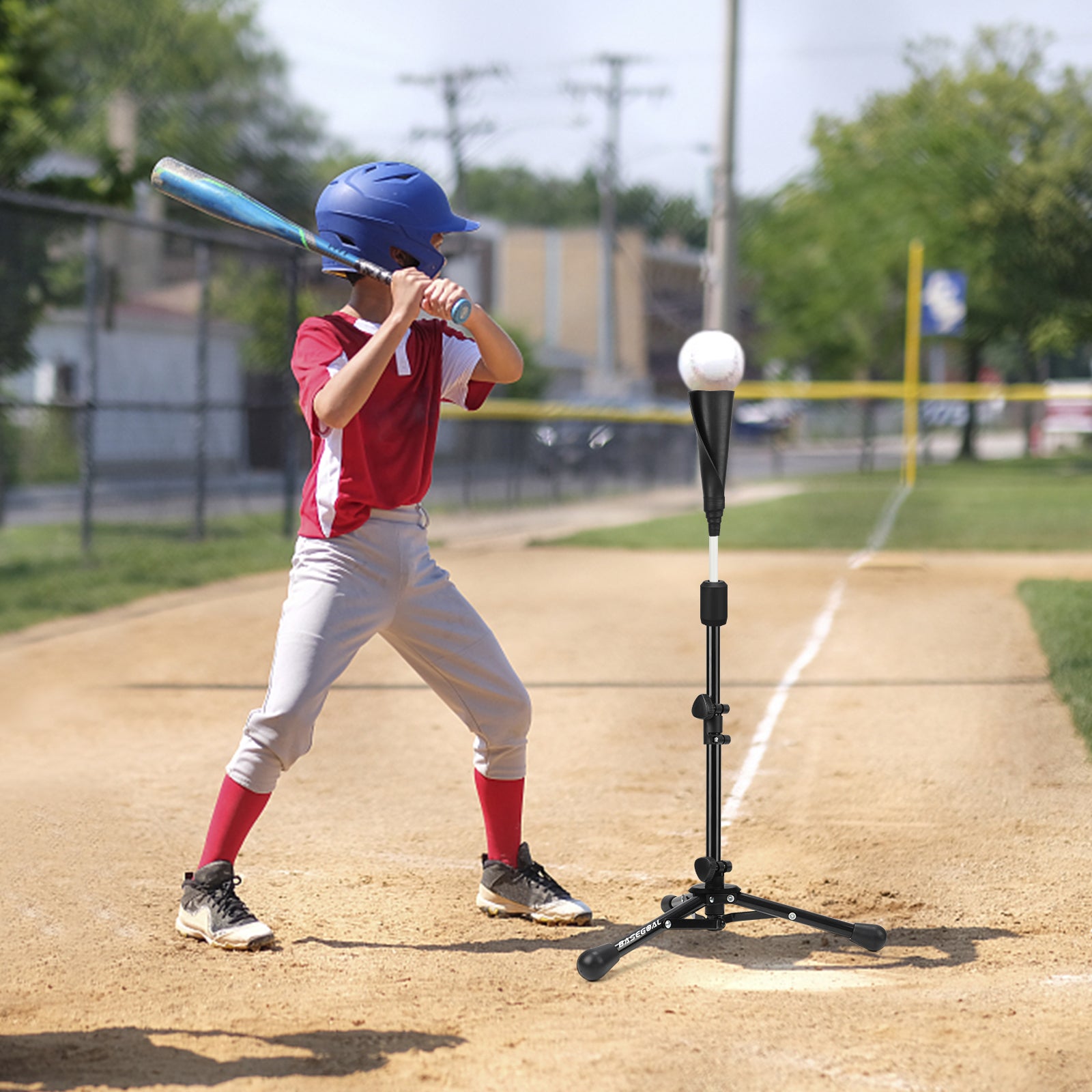 Adjustable Kids Baseball Batting Tee – Youth Tee Ball & Softball Practice Stand
