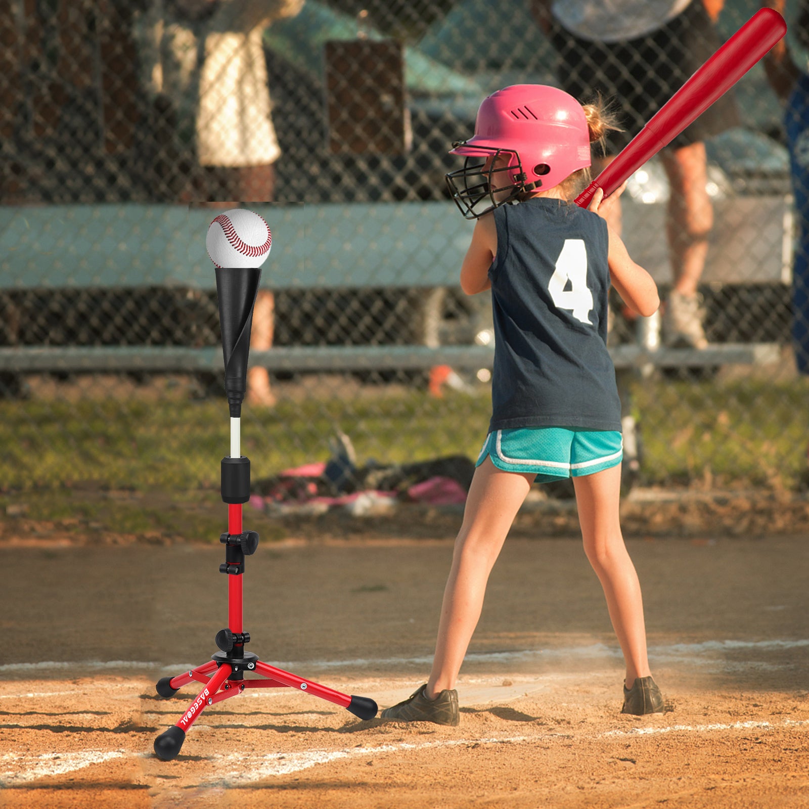 T-shirt de frappe de voyage portable en métal réglable pour baseball ou T-shirt de frappe de voyage portable en métal réglable pour baseball ou