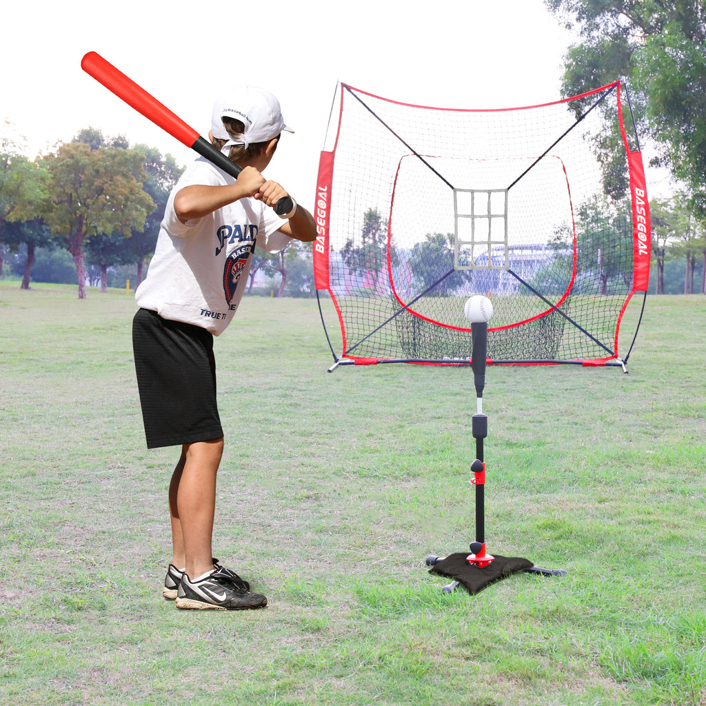 Adjustable Youth Batting Tee Set – T-Ball & Softball for Kids | Free Sandbag Included