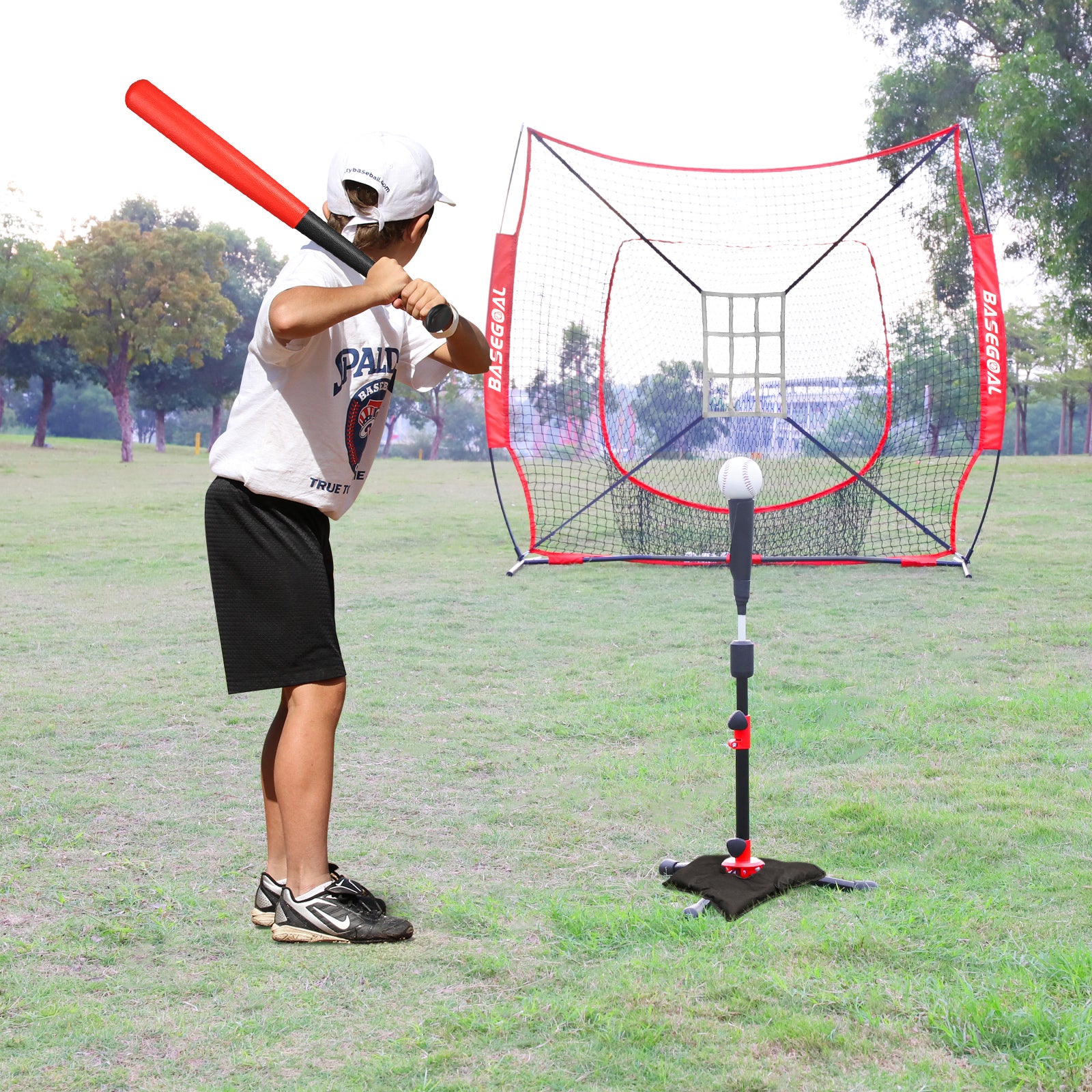Adjustable Youth Batting Tee Set – T-Ball & Softball for Kids | Free Sandbag Included