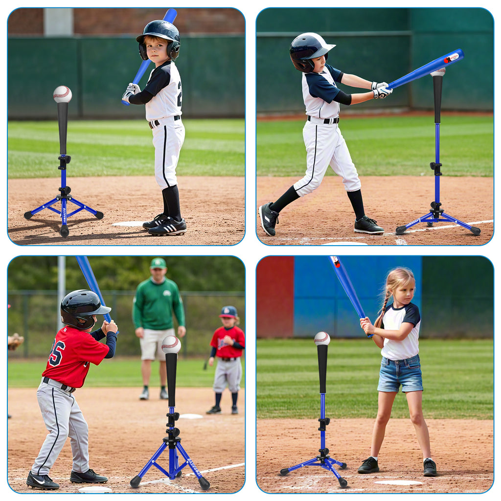 Adjustable Baseball & Softball Batting Tee for Kids
