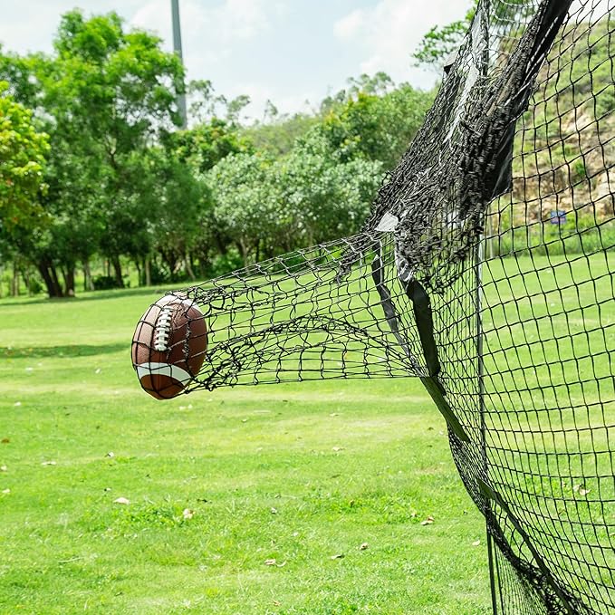 Football Throwing Net with 5 Target Pockets 8x8ft & 7x7ft Options