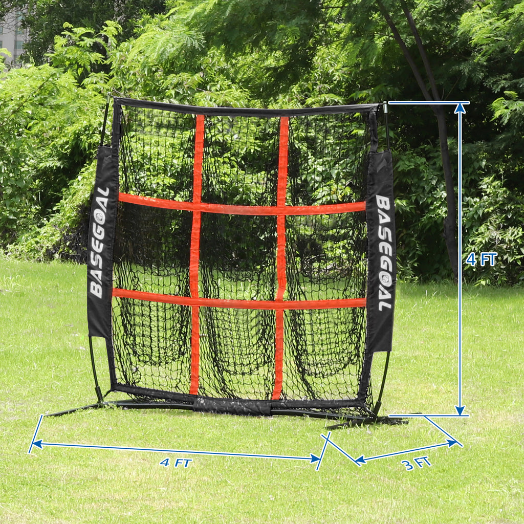 4'x4' Baseball Pitching Target Net with 9 Pockets