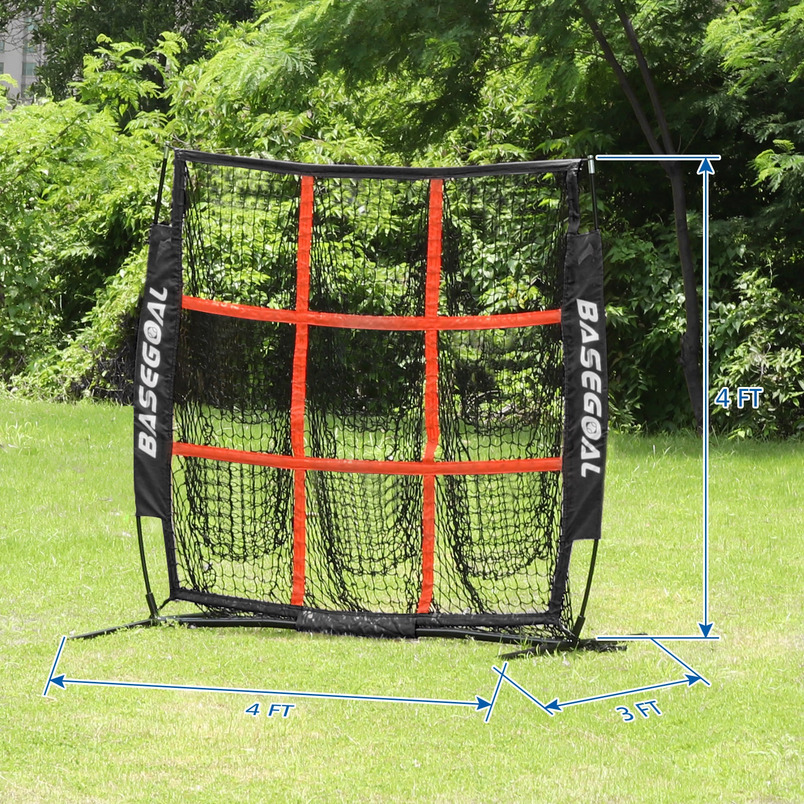 4'x4' Baseball Pitching Target Net with 9 Pockets