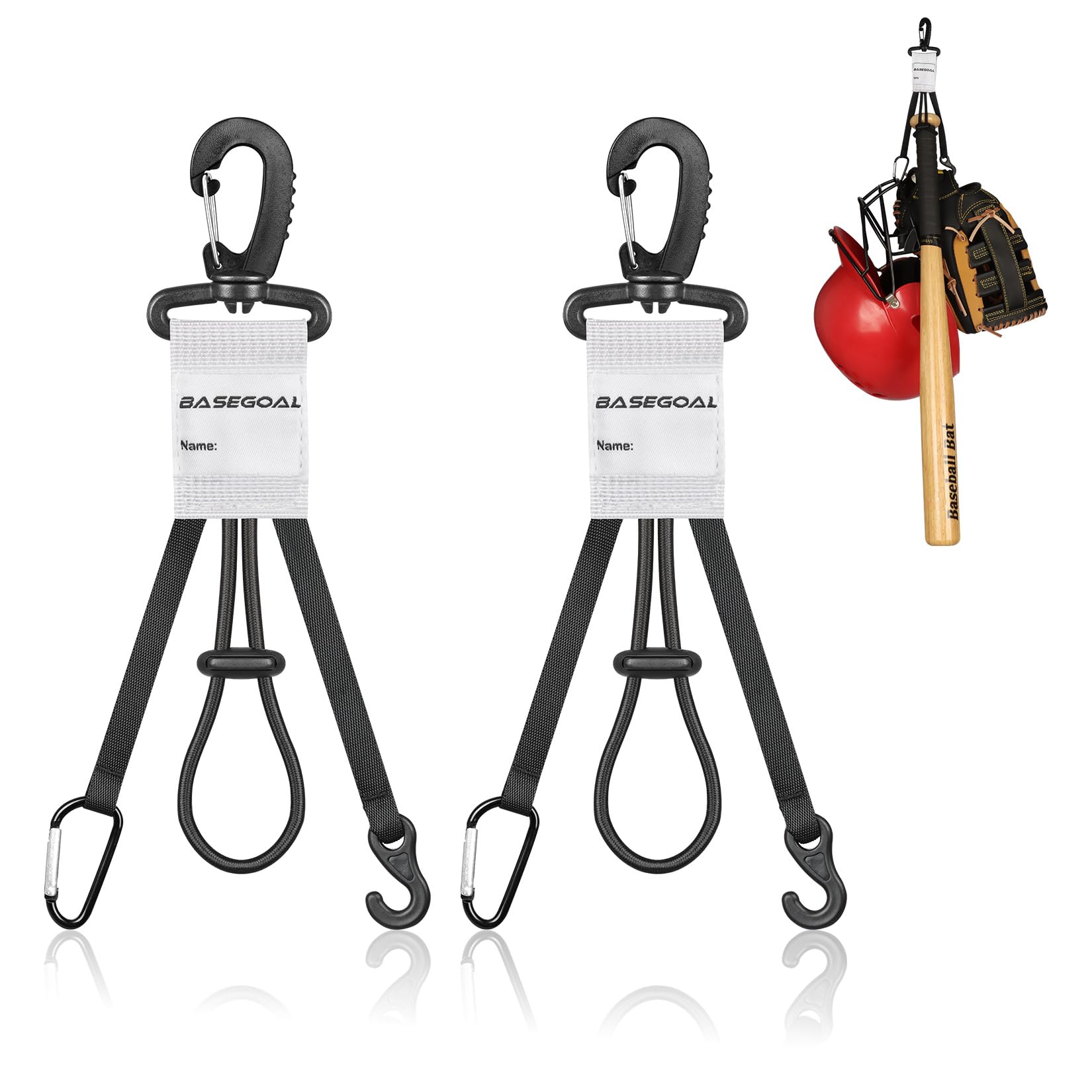 3-in-1 Dugout Organizer Bag with Fence Hooks – Bat Holder & Water Bottle Hanger (2-Pack)