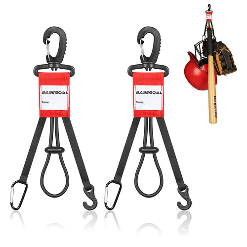 3-in-1 Dugout Organizer Bag with Fence Hooks – Bat Holder & Water Bottle Hanger (2-Pack)