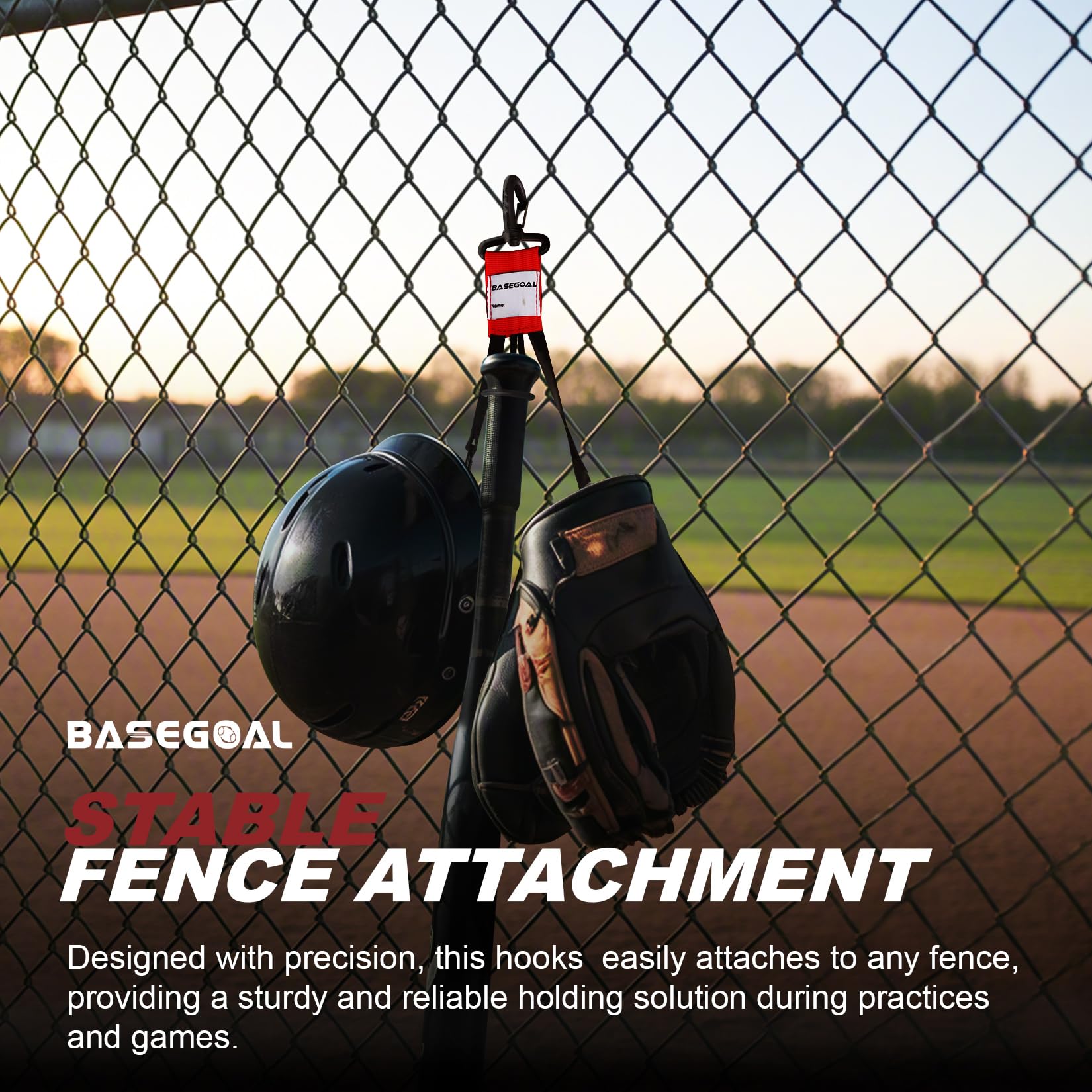 3-in-1 Dugout Organizer Bag with Fence Hooks – Bat Holder & Water Bottle Hanger (2-Pack)
