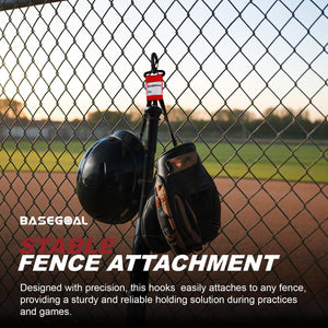 3-in-1 Dugout Organizer Bag with Fence Hooks – Bat Holder & Water Bottle Hanger (2-Pack)