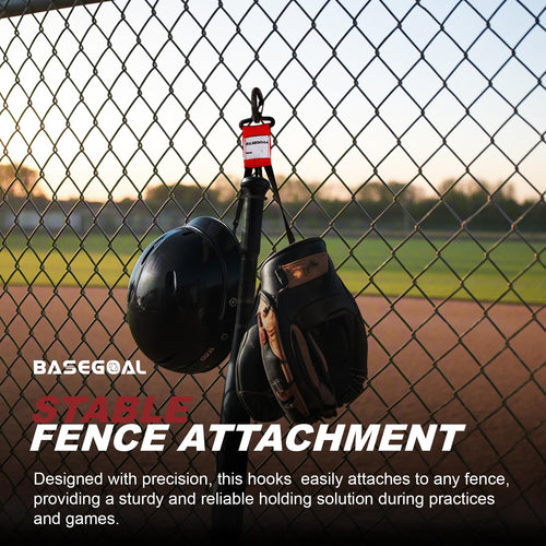 3-in-1 Dugout Organizer Bag with Fence Hooks – Bat Holder & Water Bottle Hanger (2-Pack)
