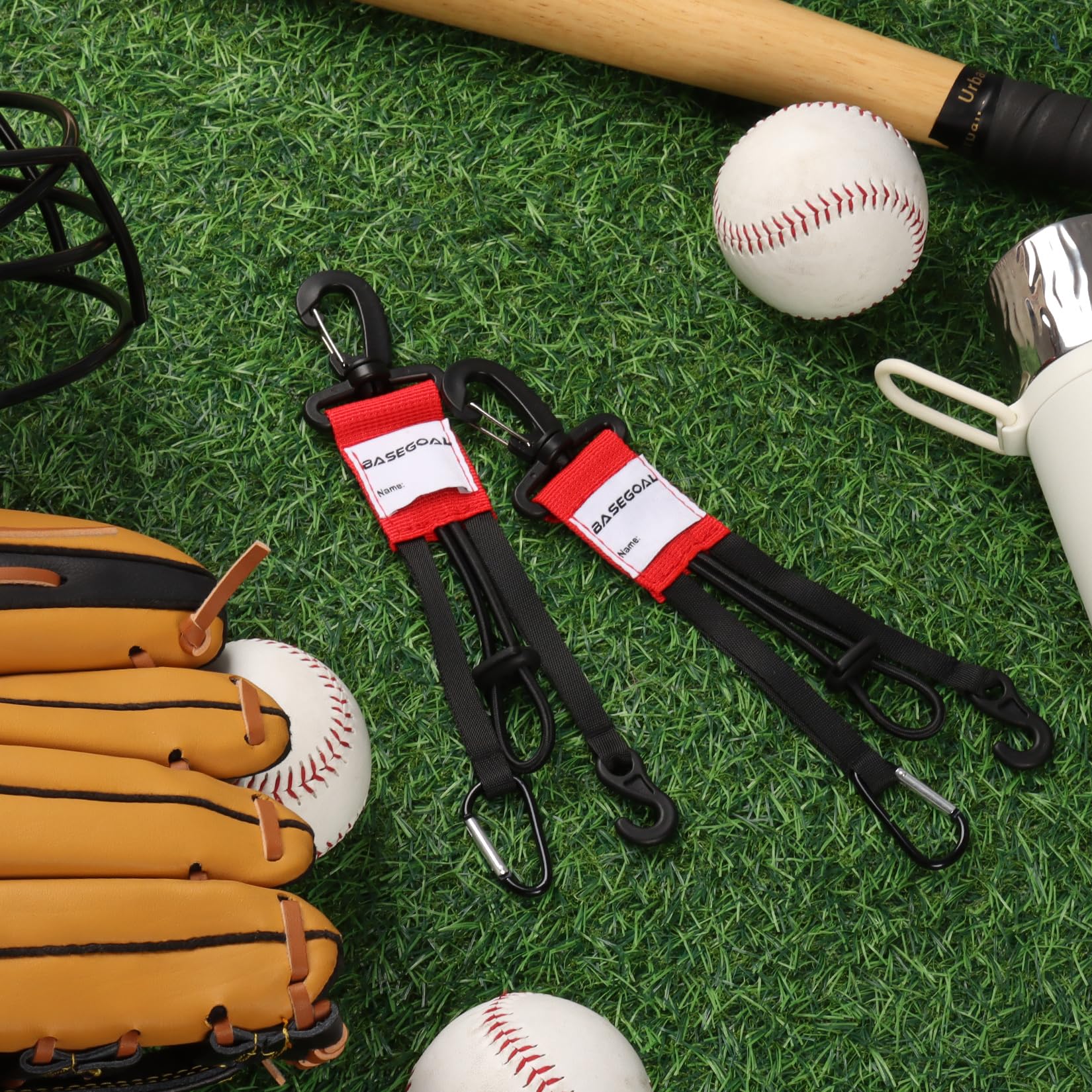 3-in-1 Dugout Organizer Bag with Fence Hooks – Bat Holder & Water Bottle Hanger (2-Pack)