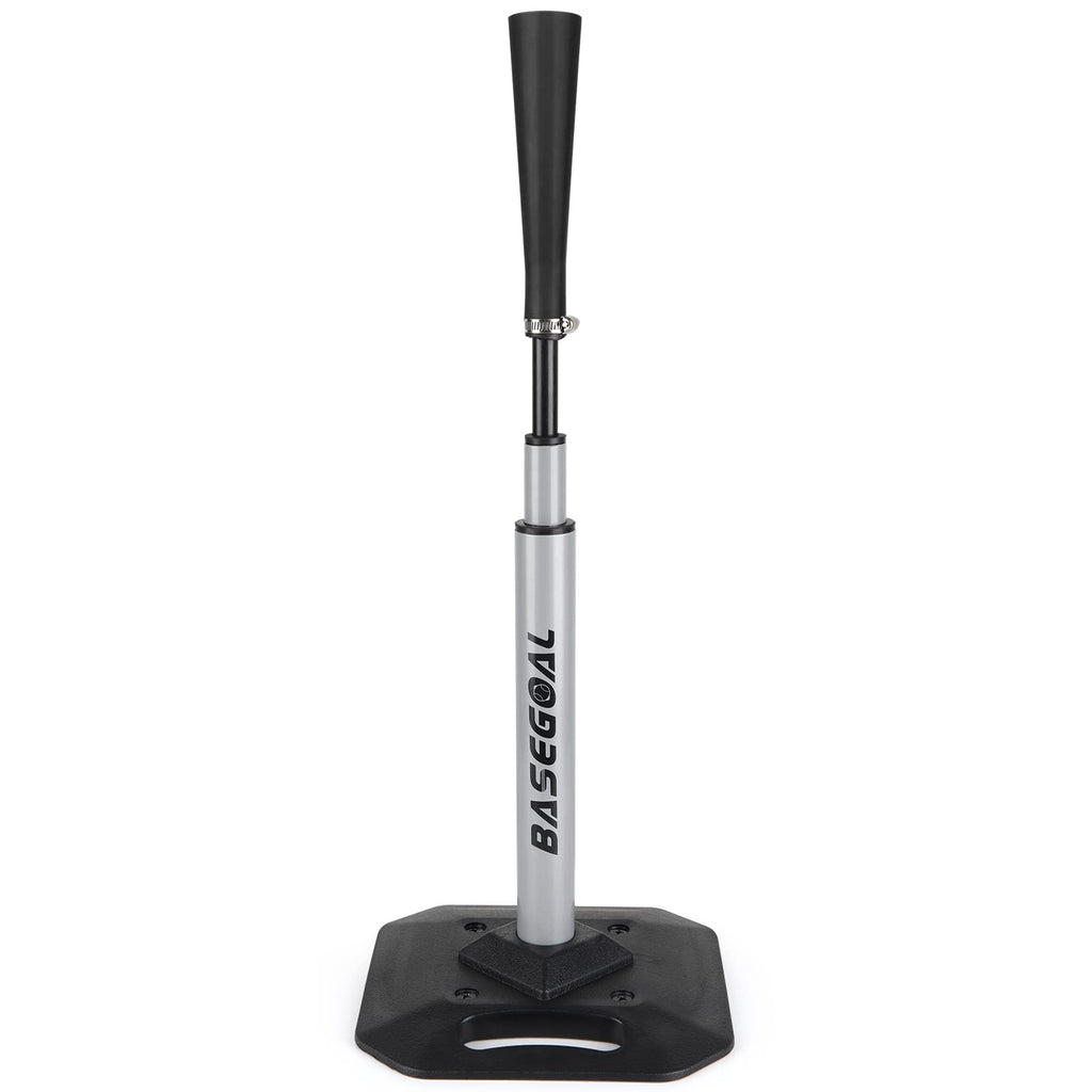 Adjustable Baseball & Softball Batting Tee with Heavy-Duty Base and Flexible Rubber Top