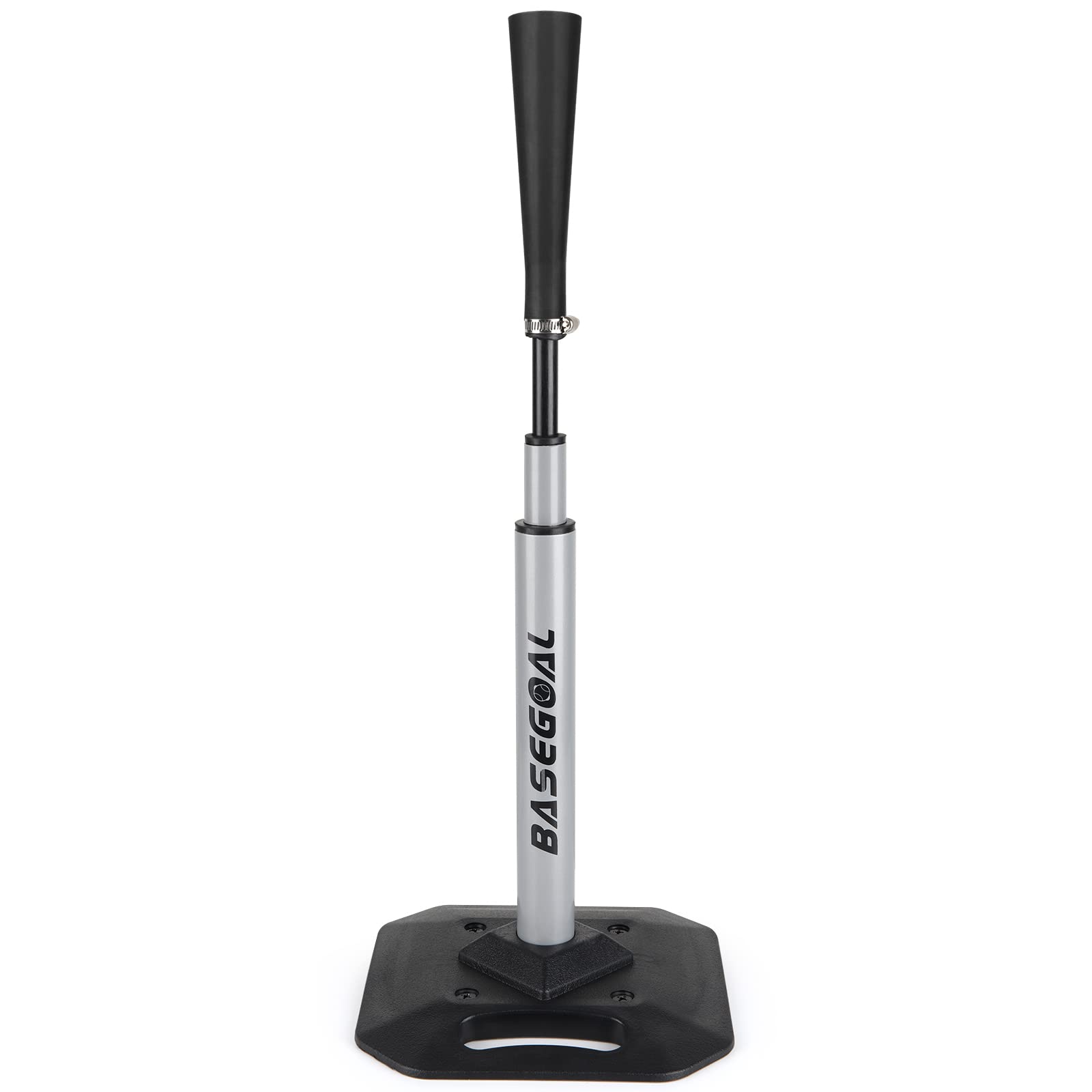 Adjustable Baseball & Softball Batting Tee with Heavy-Duty Base and Flexible Rubber Top