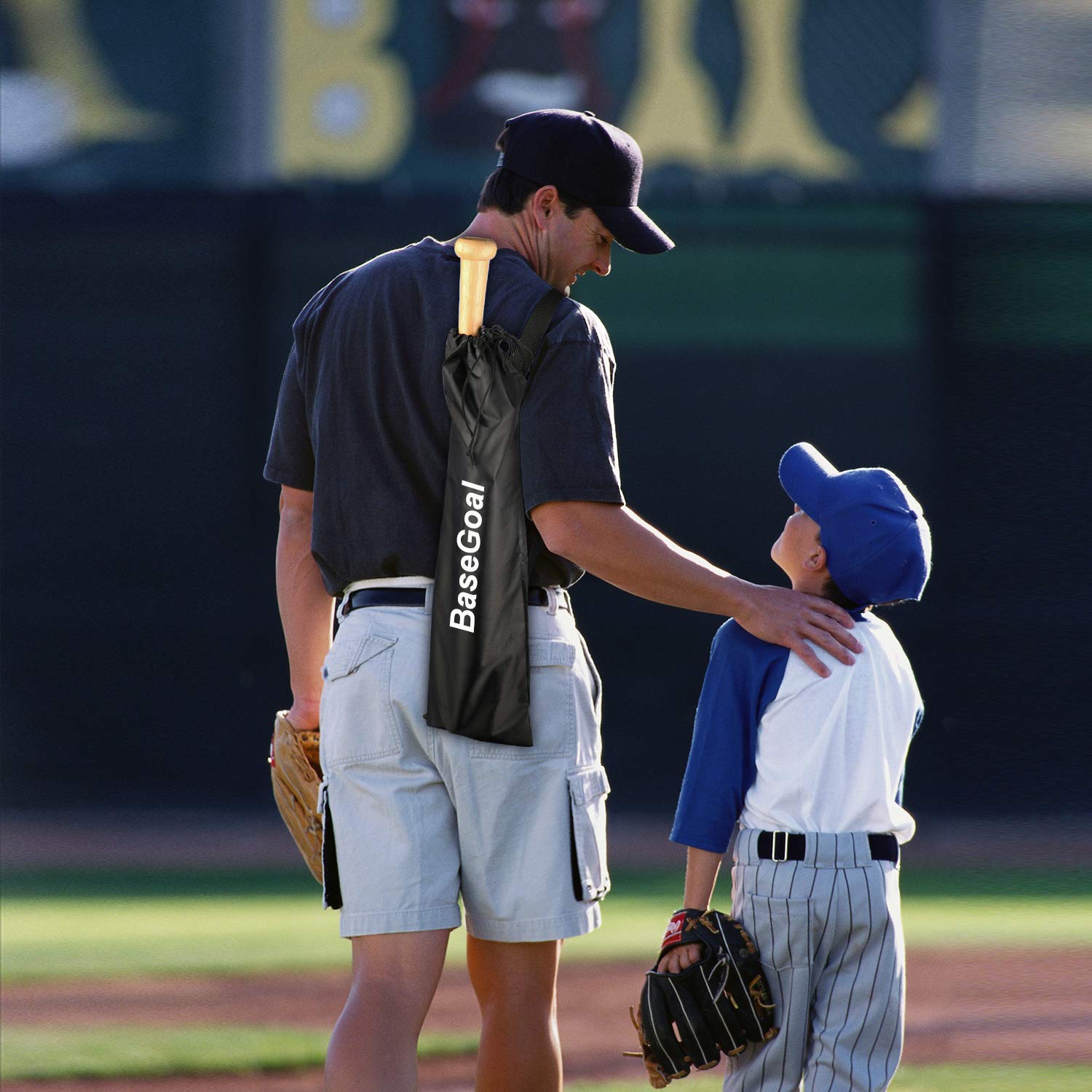Adjustable Baseball & Softball Batting Tee – Tripod Stand with Rubber Top & Carry Bag