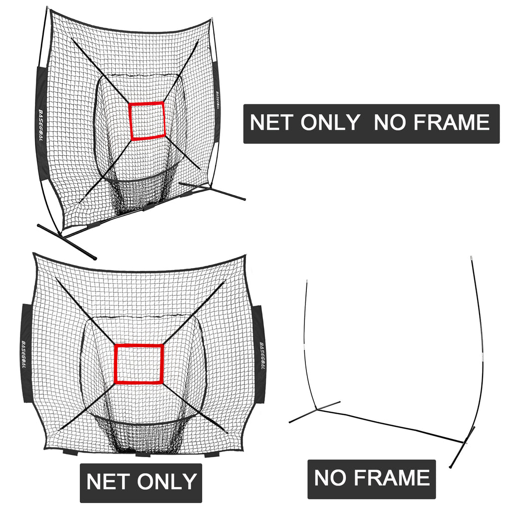 7x7ft Replacement Net for Baseball & Softball – Heavy-Duty Knotless (Net Only) Color