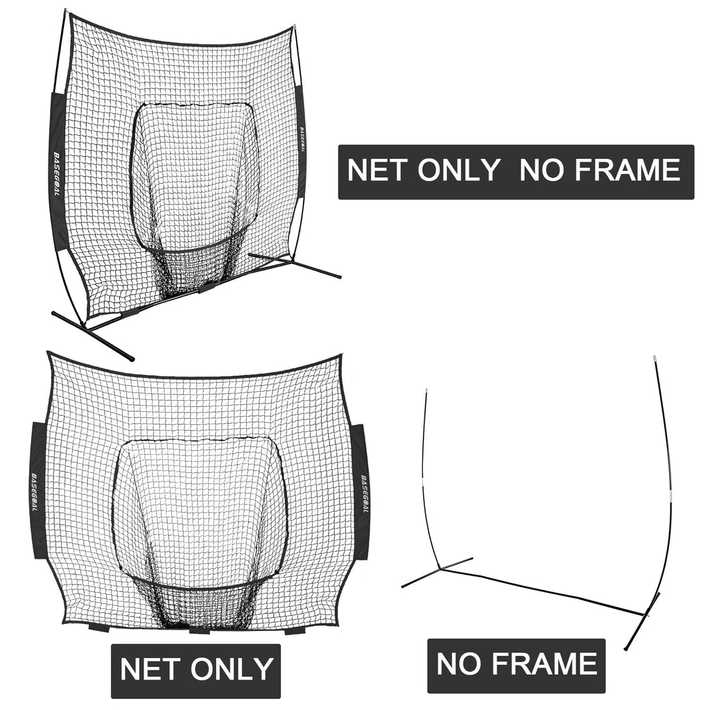 7x7ft Replacement Net for Baseball & Softball – Heavy-Duty Knotless (Net Only)