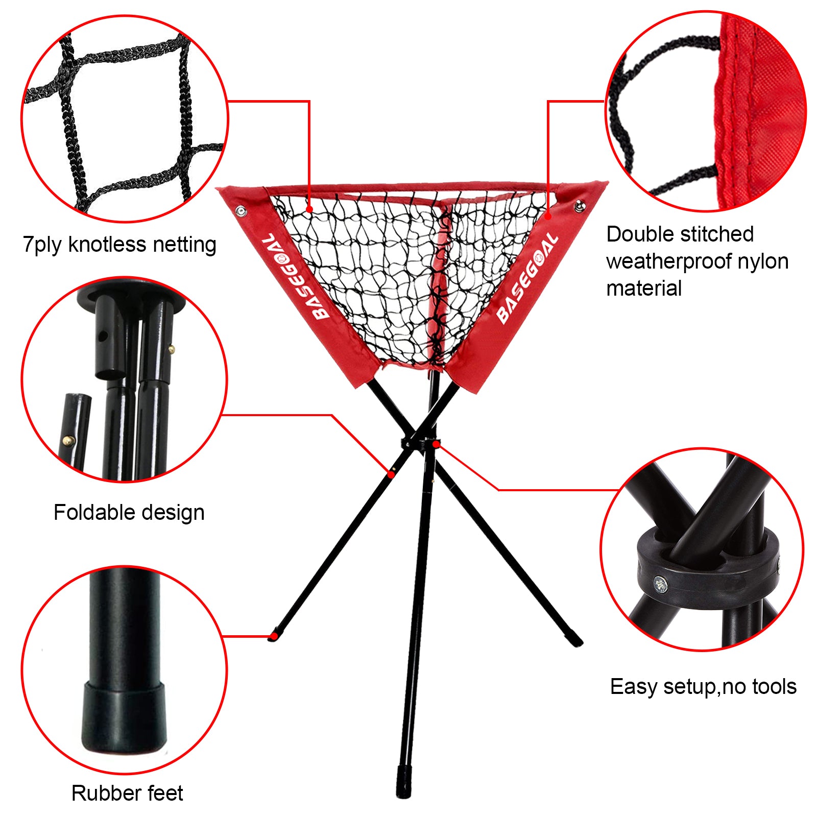 Ball Caddy – Portable Foldable Baseball & Softball Practice Basket
