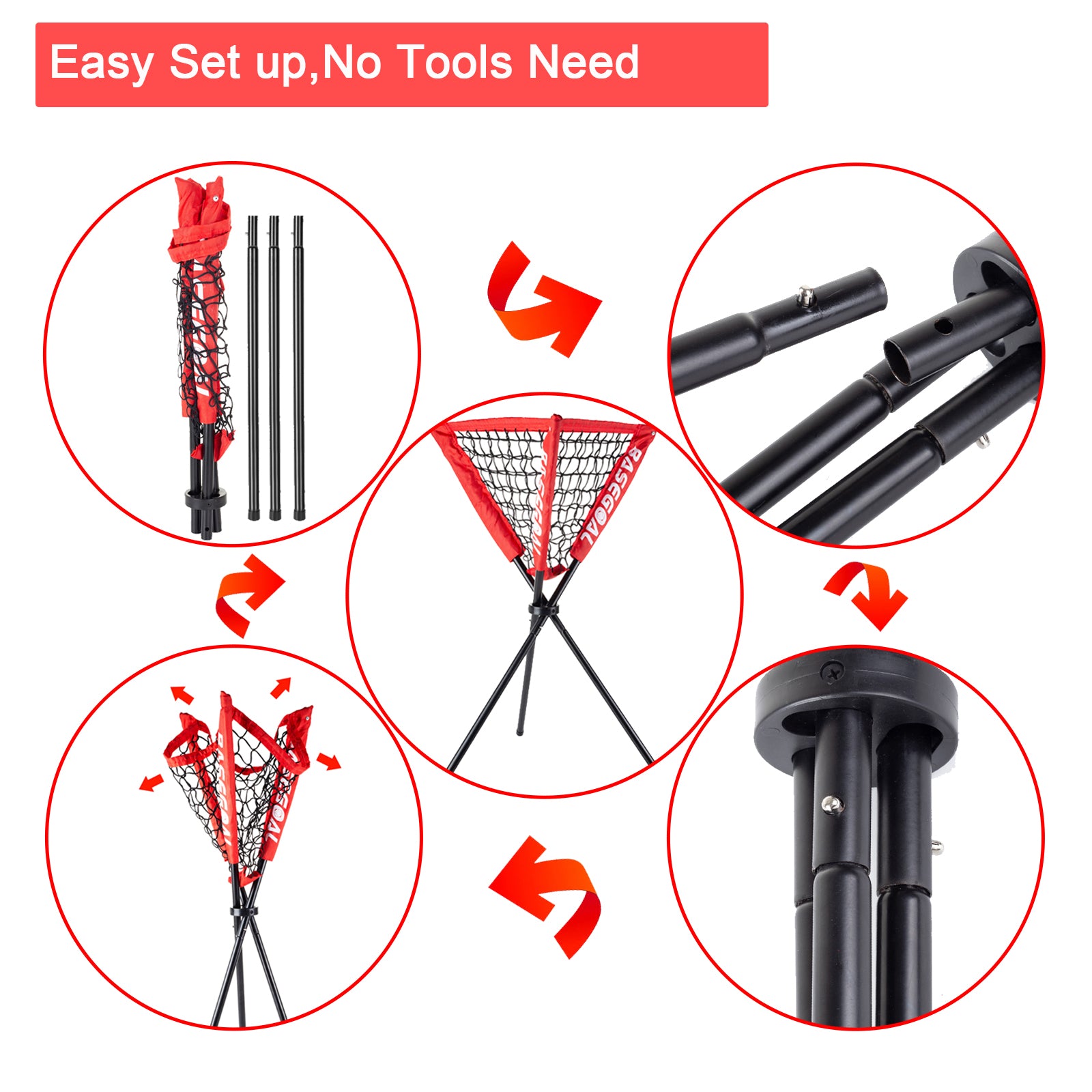 Ball Caddy – Portable Foldable Baseball & Softball Practice Basket